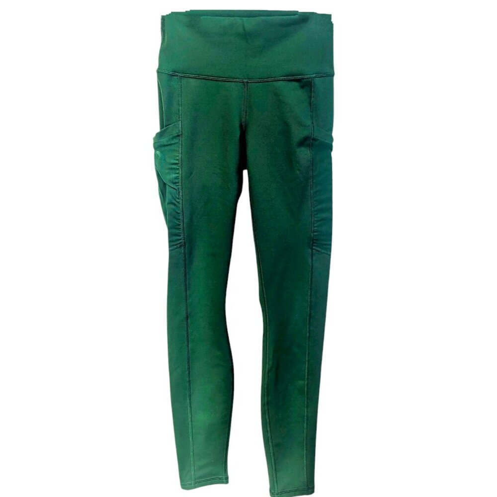 On-the-Go PowerHold Fabletics High-waisted, leggings with pockets, Green, XS